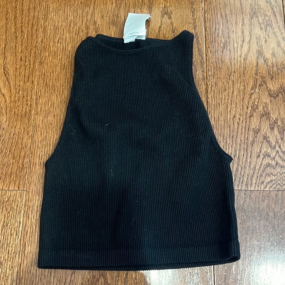 Black biker/muscle tank top